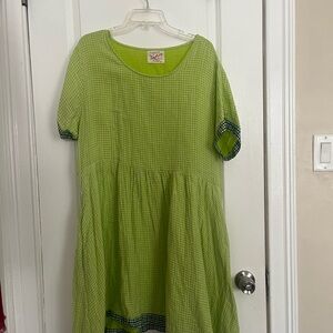 Limeade Gingham Tuesday of California dress in a size 2X!